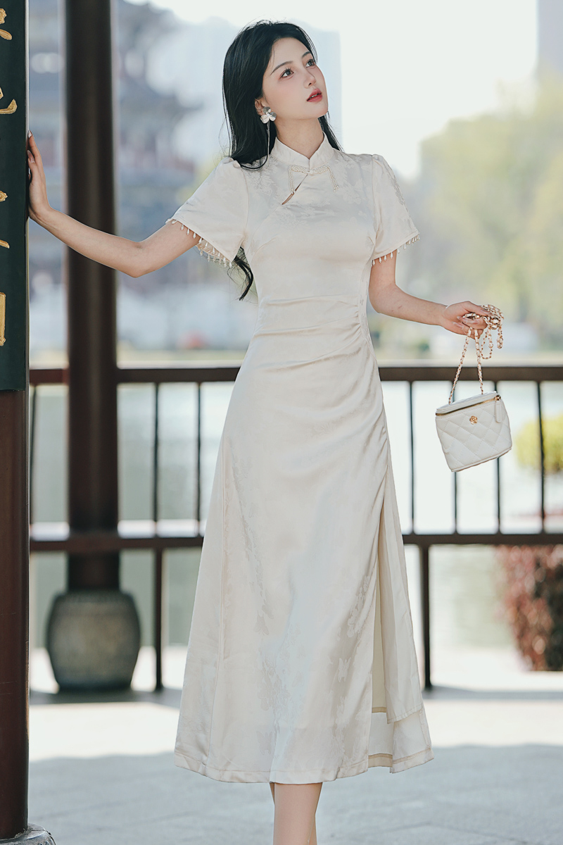 Temperament summer cheongsam slim dress for women