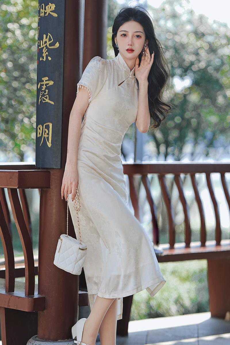 Temperament summer cheongsam slim dress for women