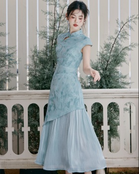 Printing cheongsam Chinese style dress