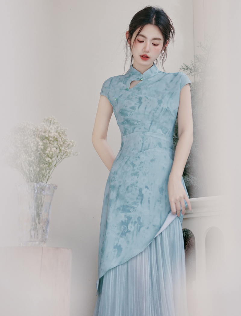 Printing cheongsam Chinese style dress