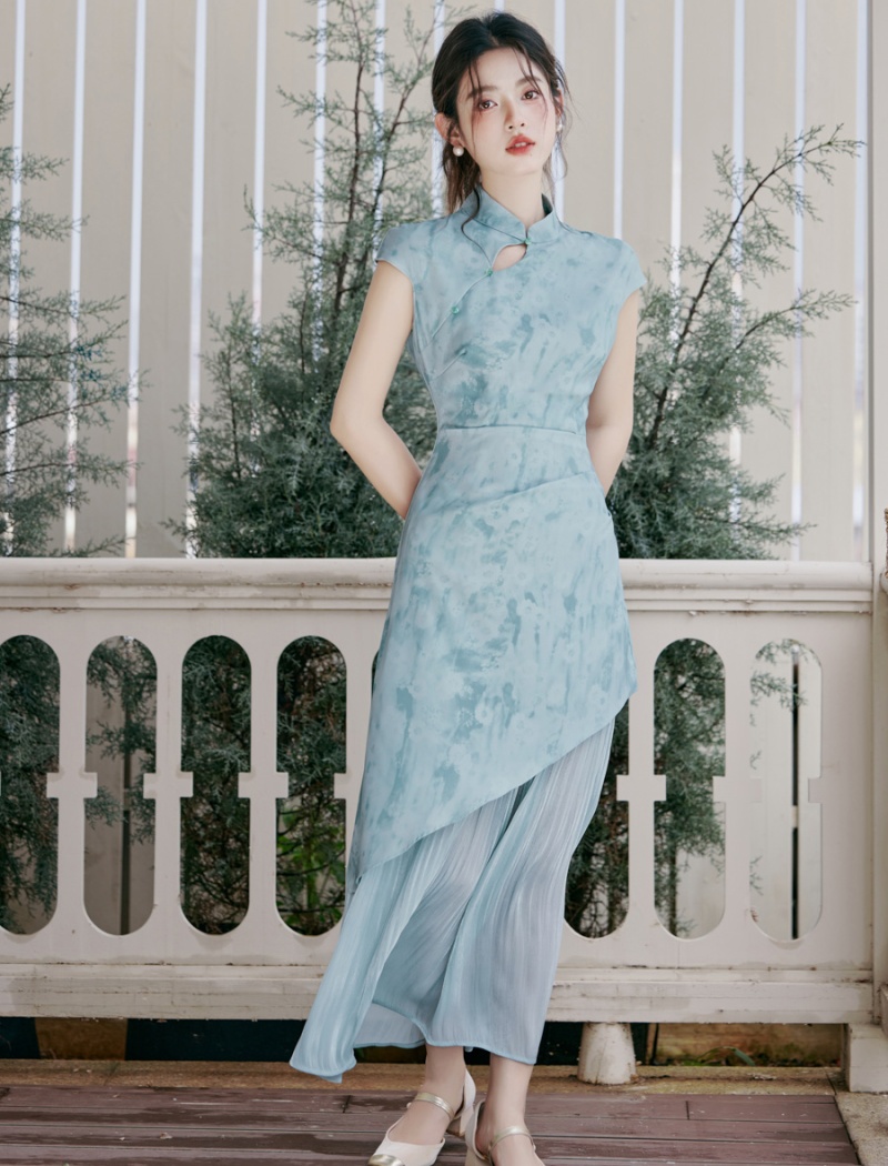 Printing cheongsam Chinese style dress