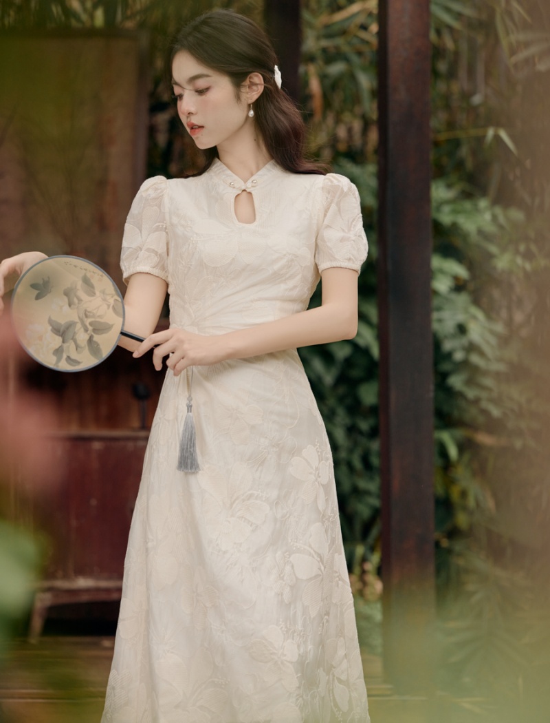 Chinese style dress embroidery cheongsam