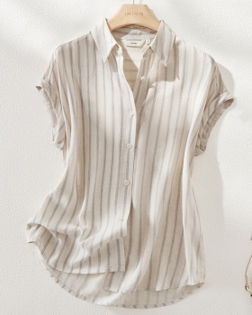 Fashion Casual shirt summer stripe tops for women