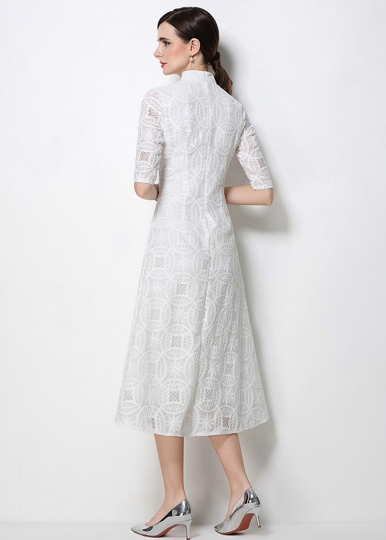 Split retro dress France style formal dress for women