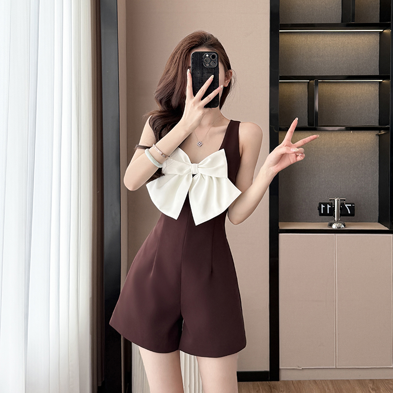 Chanelstyle fashion shorts slim France style jumpsuit