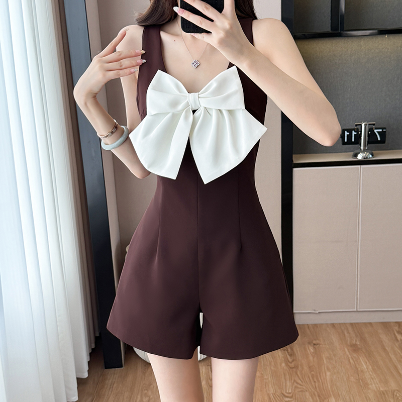 Chanelstyle fashion shorts slim France style jumpsuit