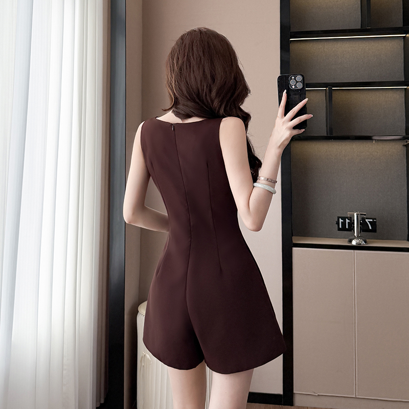 Chanelstyle fashion shorts slim France style jumpsuit