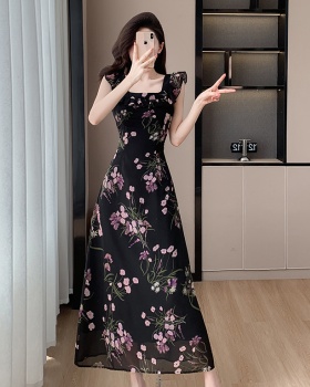 Flowers niche long dress summer vacation dress