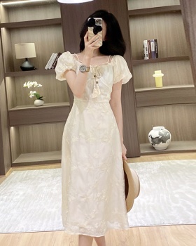 Temperament France style jacquard Casual dress for women