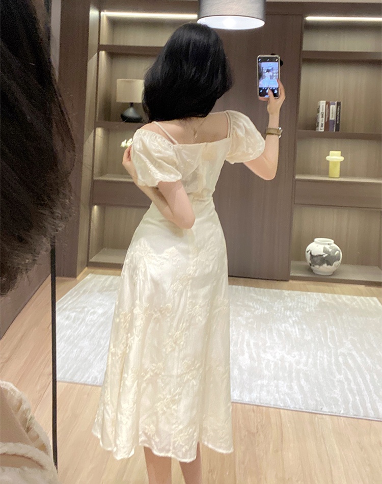 Temperament France style jacquard Casual dress for women