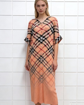 Loose fold cardigan large yard elegant dress for women