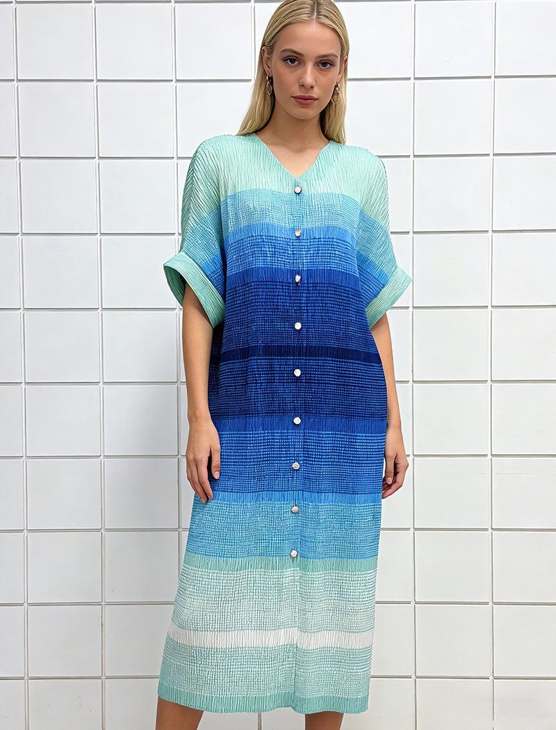 Loose fold cardigan large yard elegant dress for women