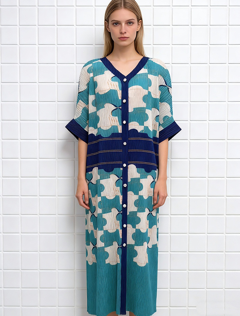 Loose fold cardigan large yard elegant dress for women