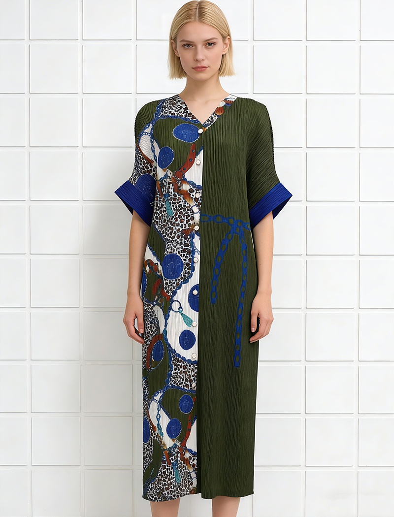 Loose fold cardigan large yard elegant dress for women