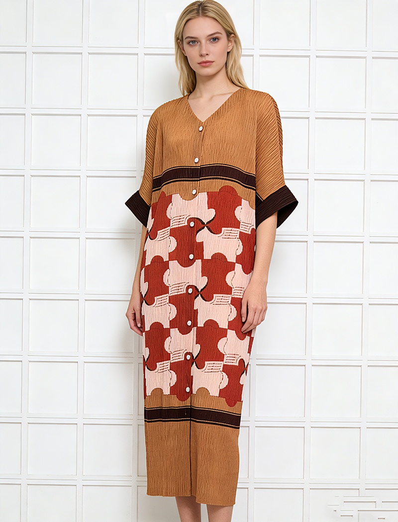 Loose fold cardigan large yard elegant dress for women