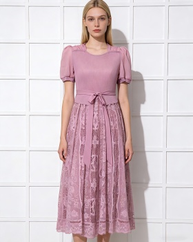 Bandage large yard commuting lace dress for women