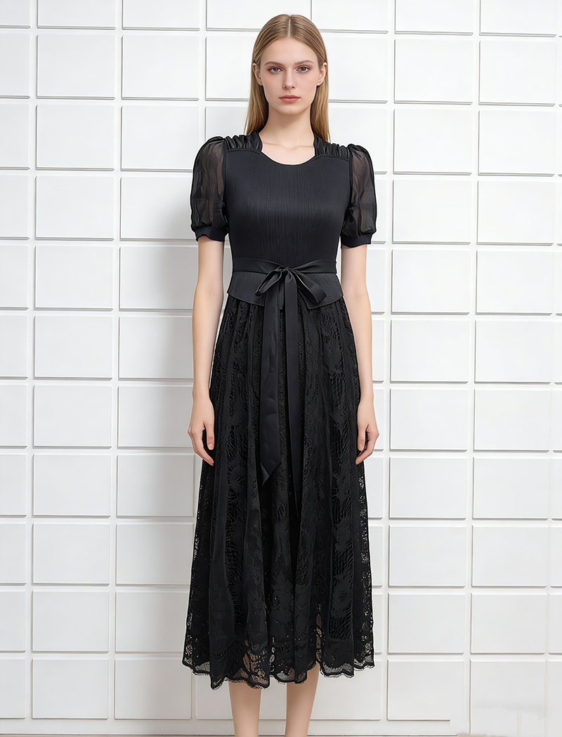 Bandage large yard commuting lace dress for women