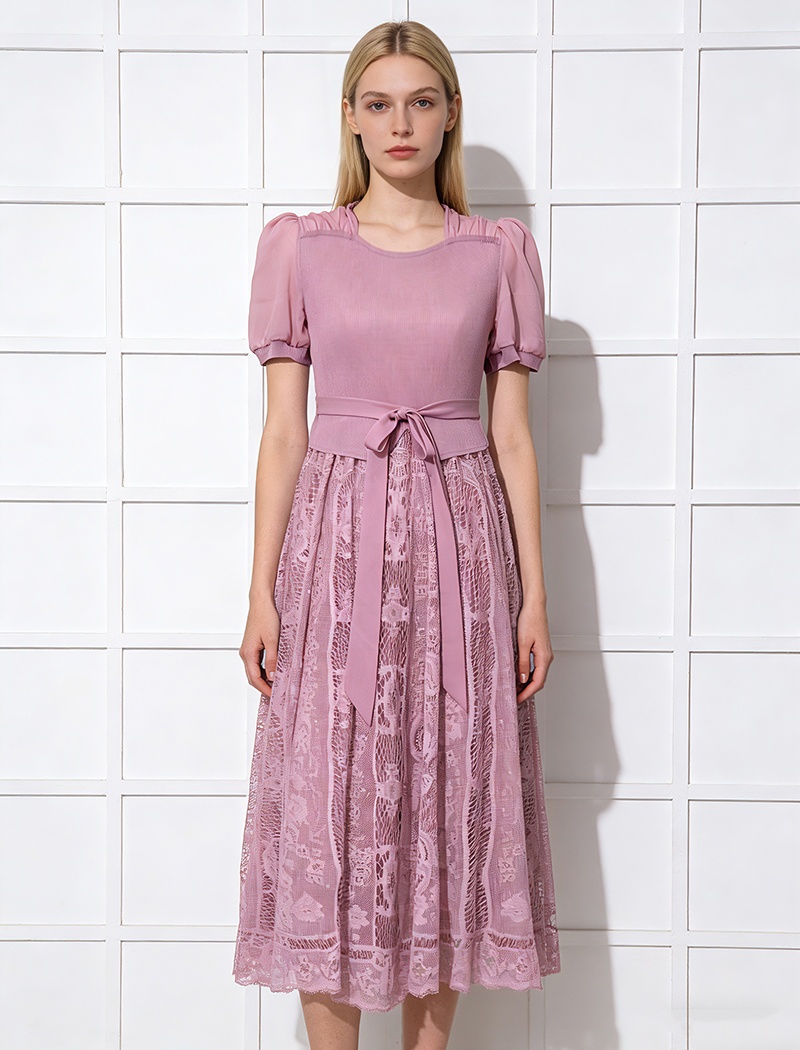 Bandage large yard commuting lace dress for women