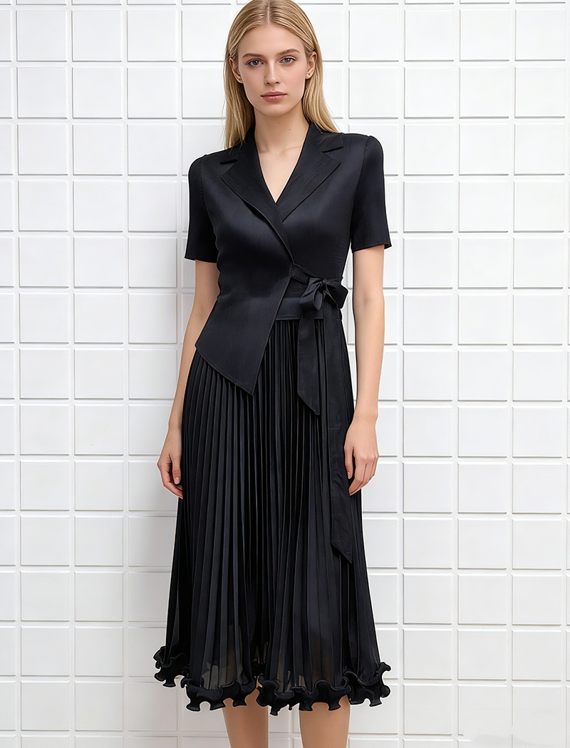 France style business suit pleated dress for women