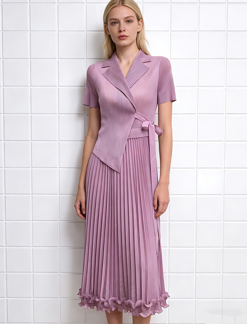 France style business suit pleated dress for women