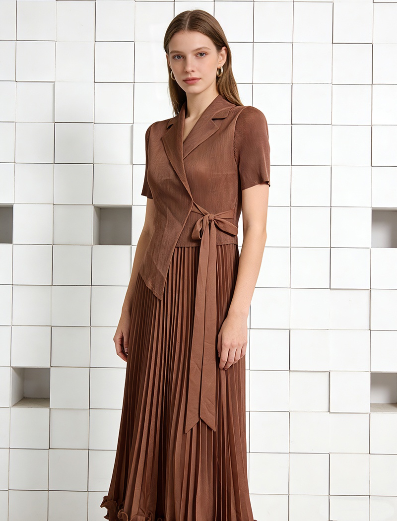 France style business suit pleated dress for women