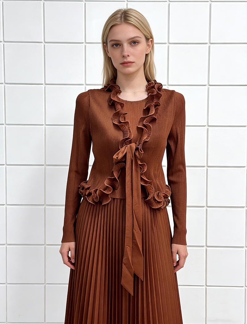 Bandage slim fold temperament France style dress