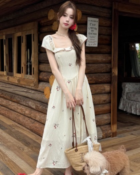 Elegant summer embroidery dress for women