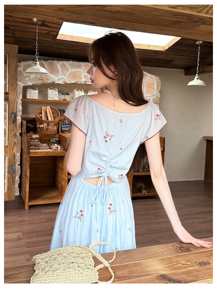 Elegant summer embroidery dress for women