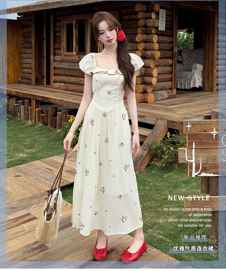 Elegant summer embroidery dress for women