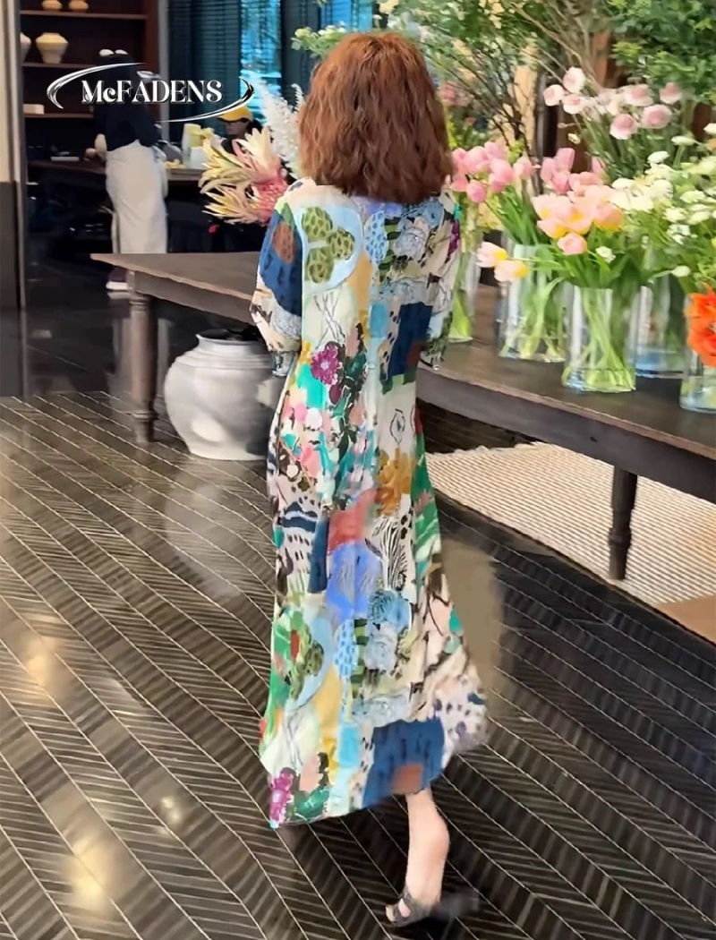 Temperament summer dress floral long dress for women