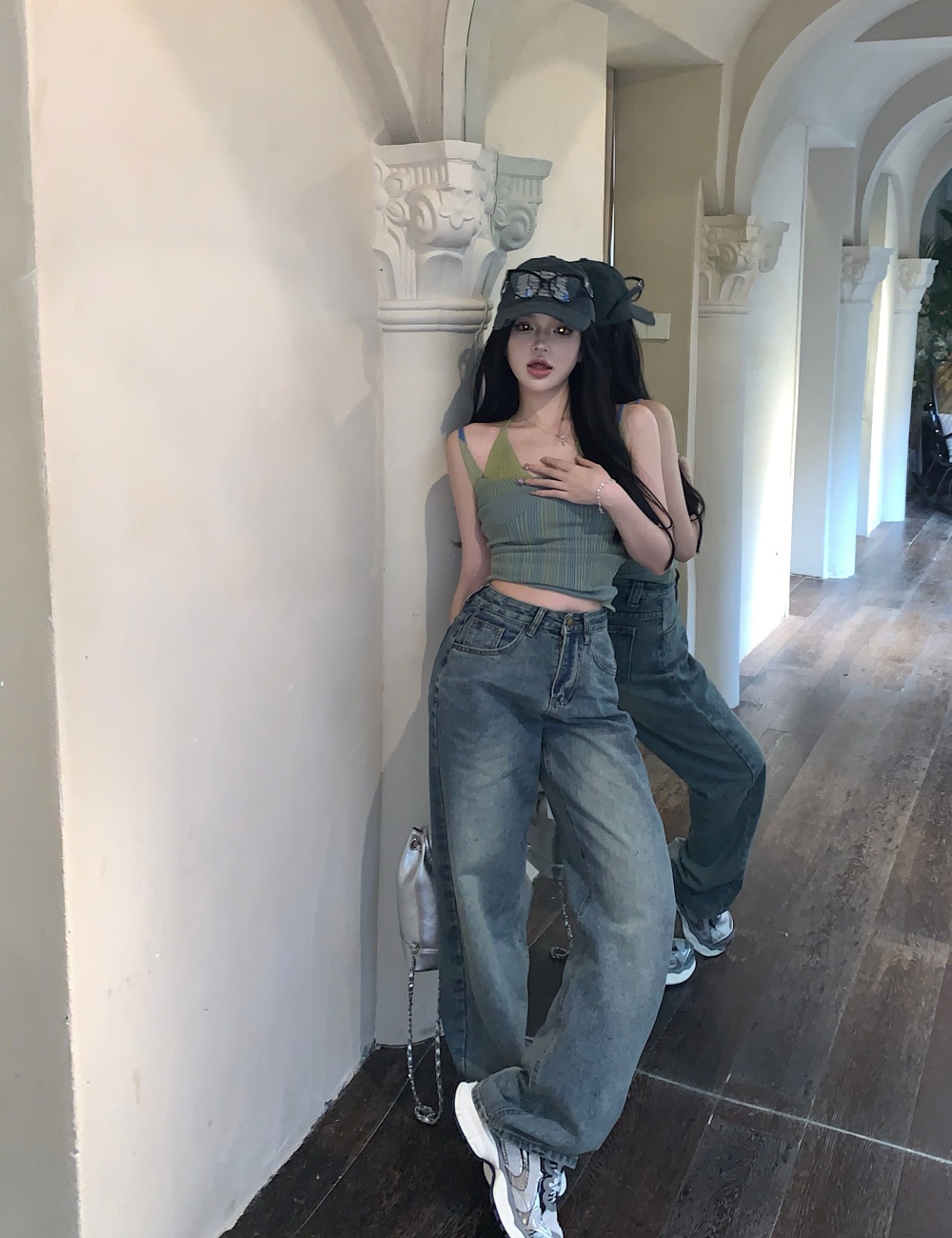 Straight pants wide leg jeans spicegirl long pants