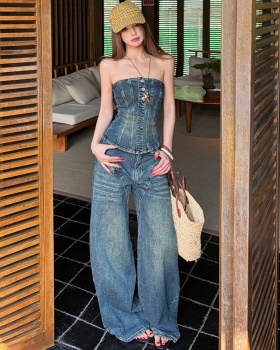 Loose spicegirl tops slim short long pants for women