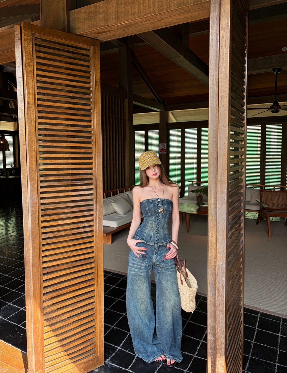 Loose spicegirl tops slim short long pants for women