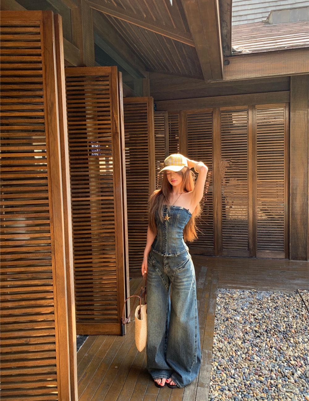 Loose spicegirl tops slim short long pants for women