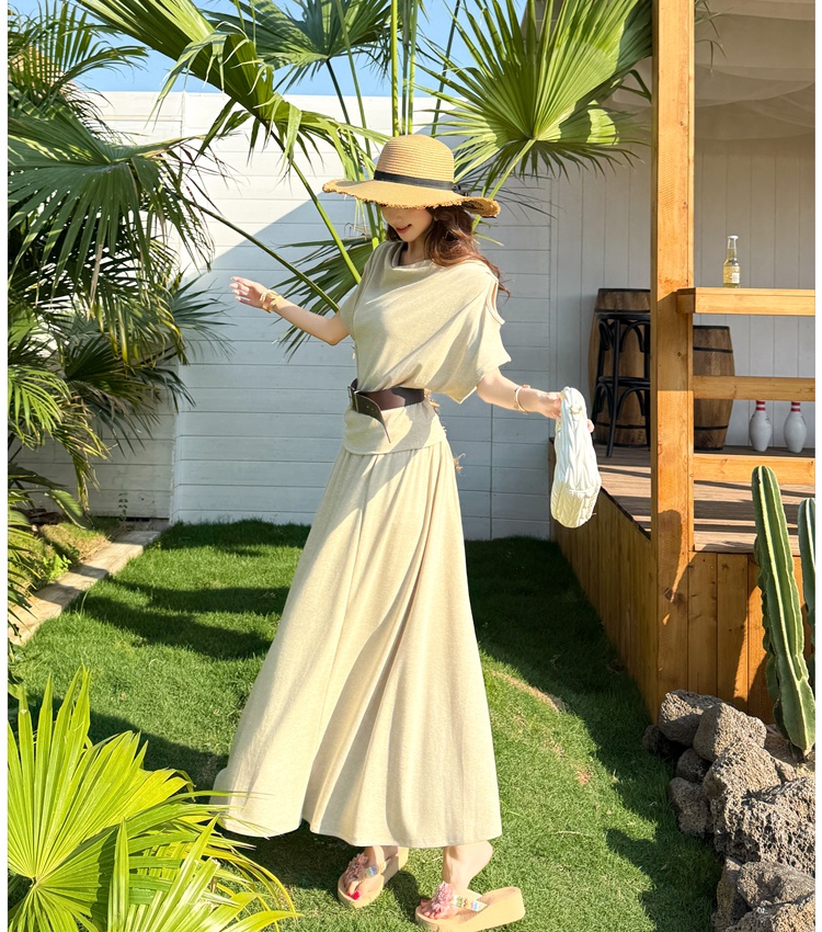 Fashion spicegirl skirt summer T-shirt 2pcs set for women