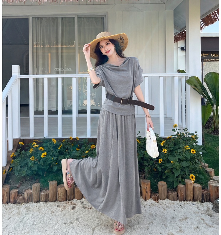 Fashion spicegirl skirt summer T-shirt 2pcs set for women