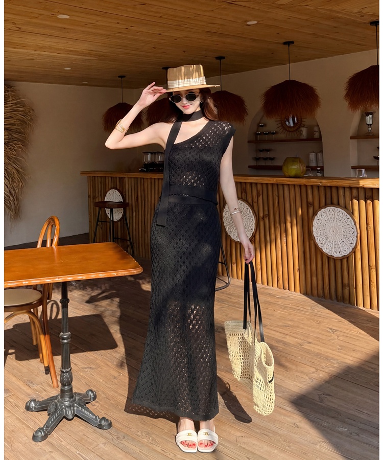 Sexy tops summer long skirt a set for women