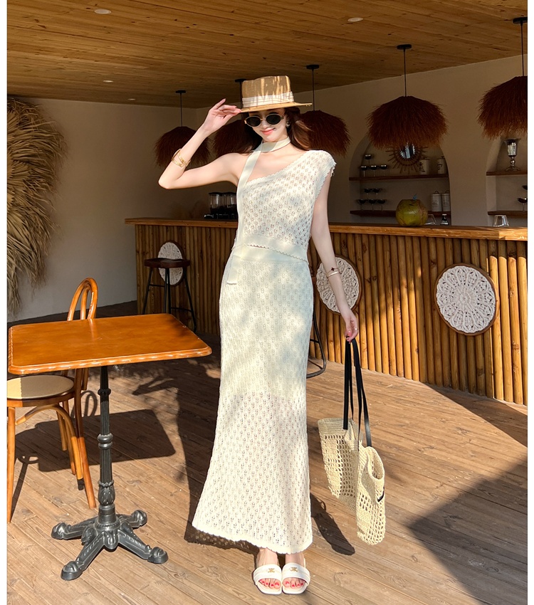 Sexy tops summer long skirt a set for women