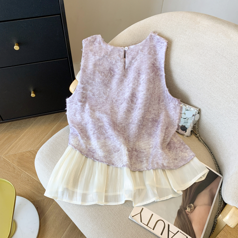 Wears outside summer waistcoat hollow vest for women