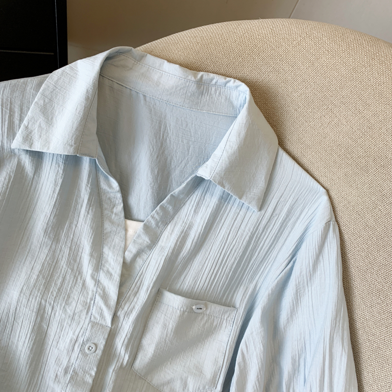 Casual Western style tops all-match summer shirt