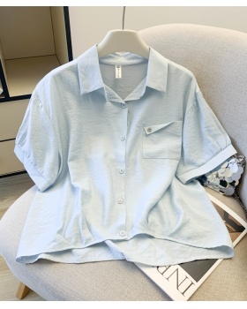 Short sleeve simple shirt loose tops