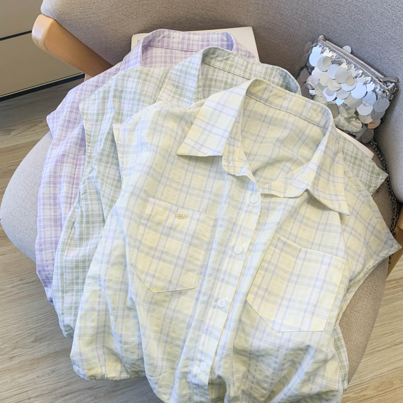 College style Korean style shirt simple tops for women