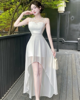 France style long slim chiffon summer retro dress for women