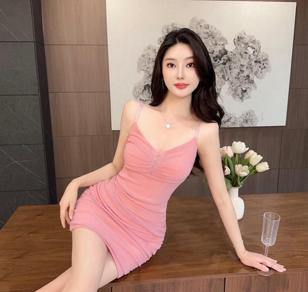 Inside the ride watkins shiny sexy sling package hip dress