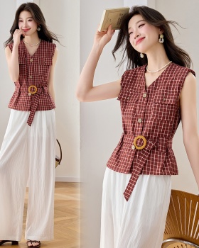 Summer light at home Casual thin long pants 2pcs set