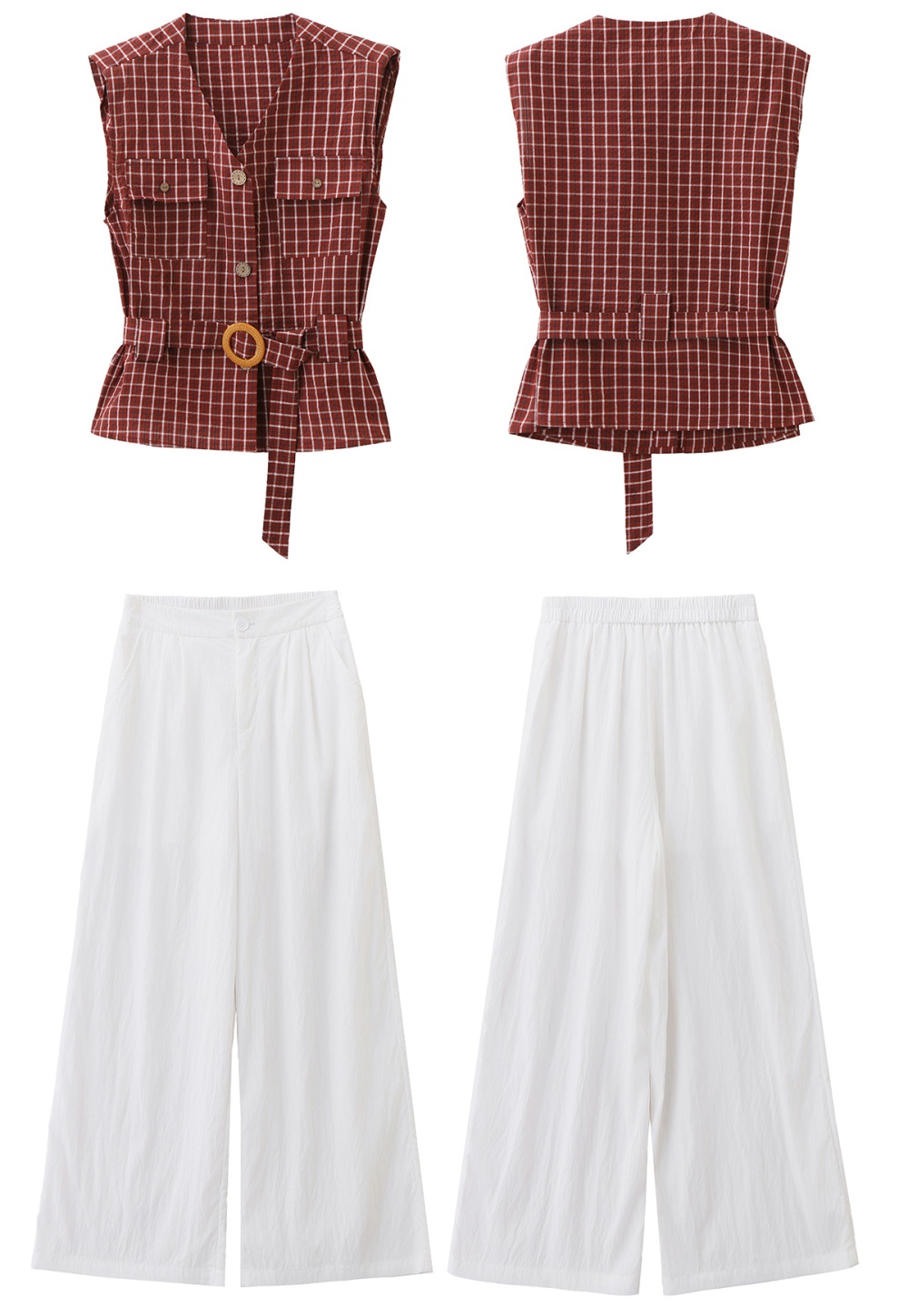 Summer light at home Casual thin long pants 2pcs set