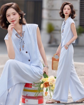 Summer tops fashion long pants 2pcs set
