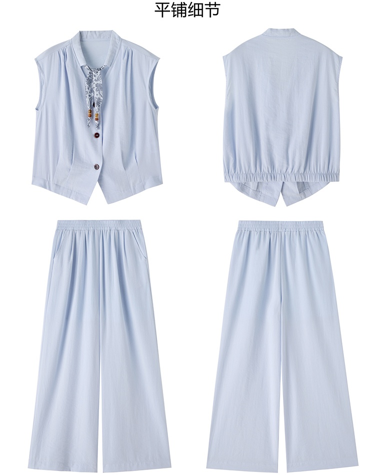 Summer tops fashion long pants 2pcs set