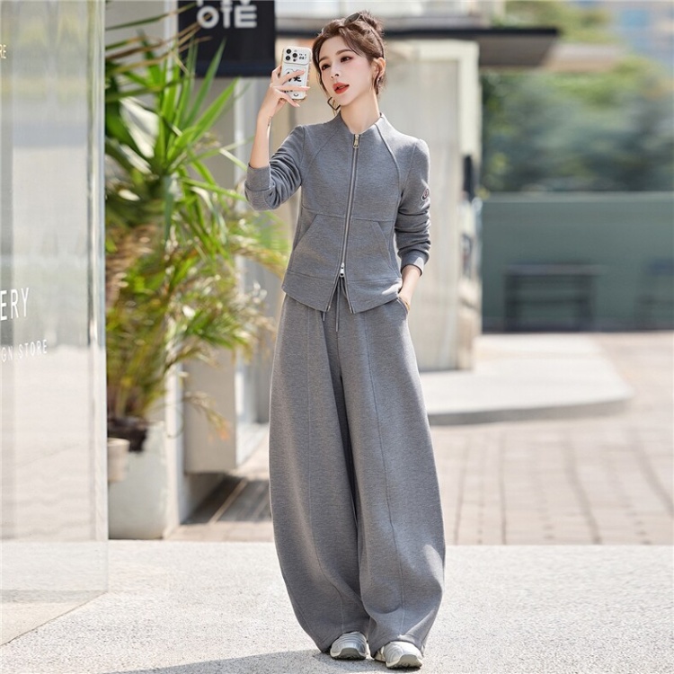 Thin spring light at home mature style cardigan 2pcs set