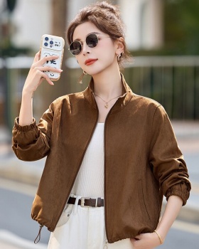 Thin spring cstand collar Casual coat